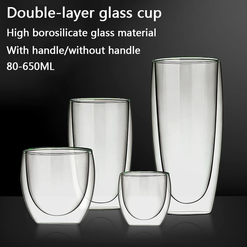 Wine Vodka Beer - Taza de vidrio transparente para café,