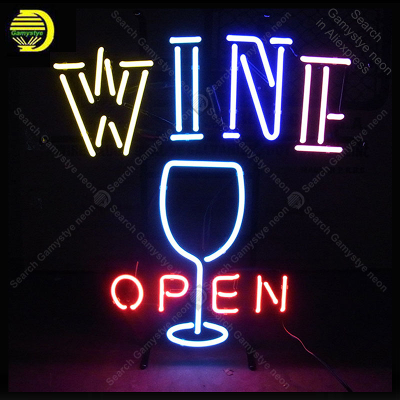 Wine In Beer Store - Letrero de neón para vino abierto
