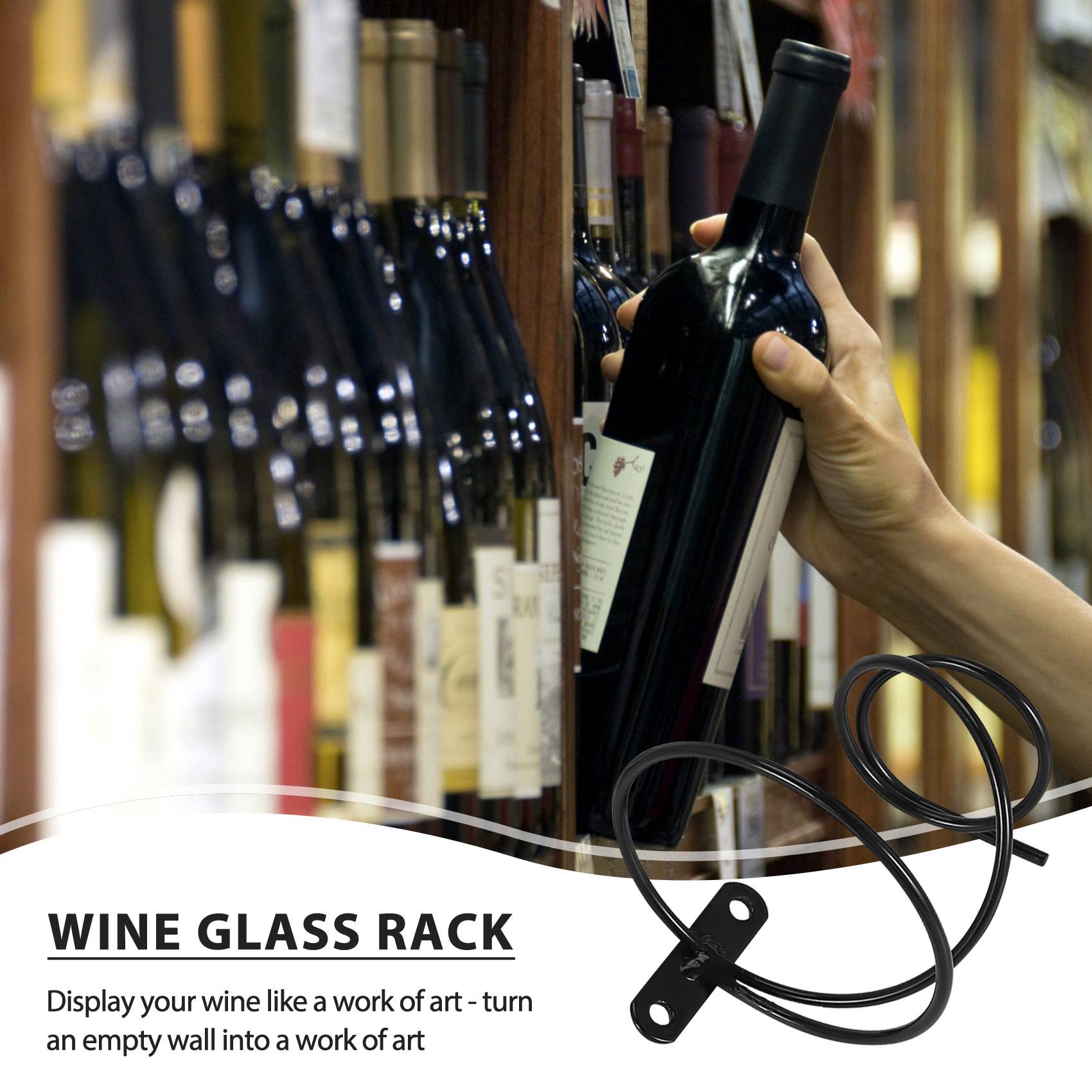 Wine Rack Wall Mount - ABGH-Pack De 6 Estantes Para Botellas