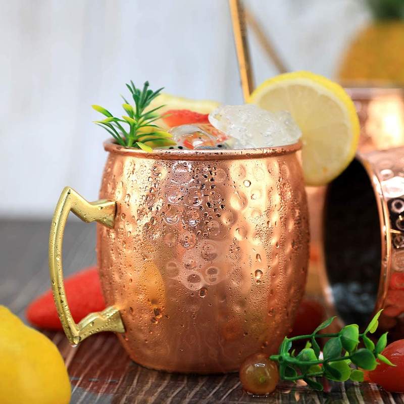 Wine Beer Coffee - Taza Mule de Acero Inoxidable con