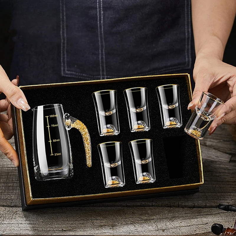 Wine Vodka Beer - Juego de 2/7 Vasos Cortos de
