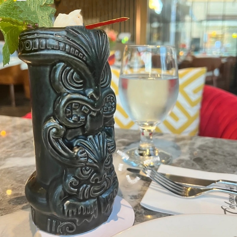 Wine Beer Coffee - Taza Tiki de Cerámica de 630