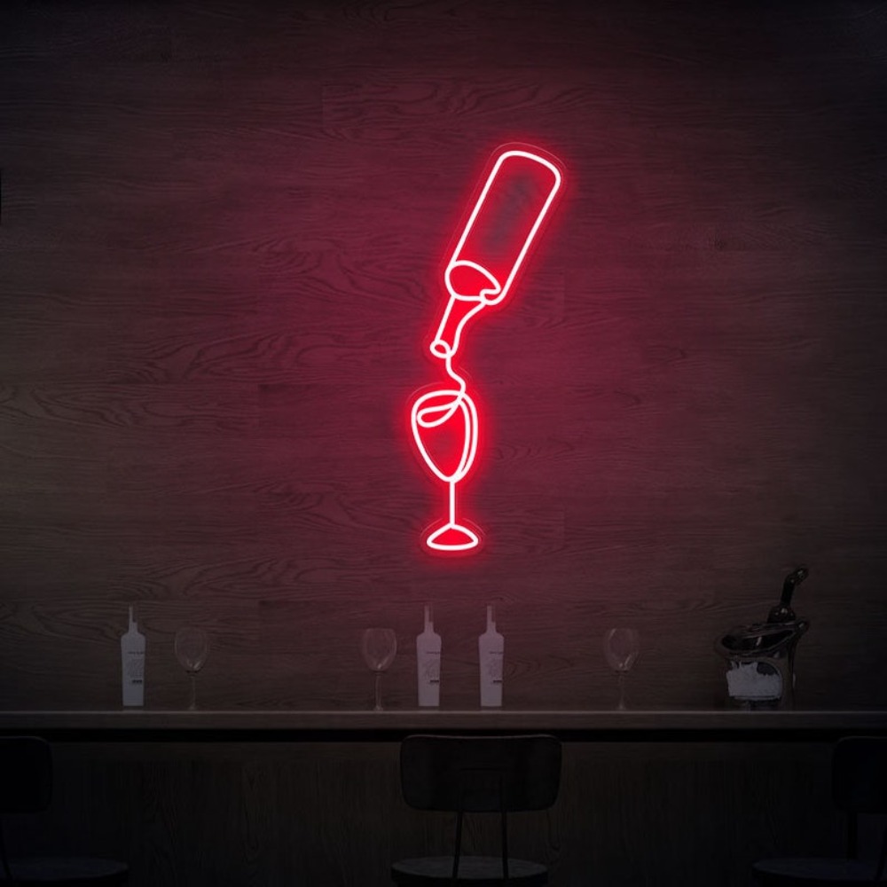 Luces Led de neón para vino, d - Wine In Beer Store reseña y precio