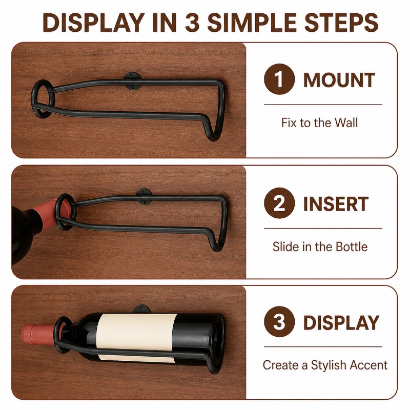 Estante de metal para vinos mo - Wine Rack Wall Mount reseña y precio