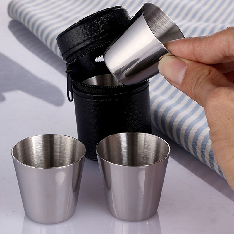 4/6 Uds tazas de acero inoxida - Wine Beer Coffee reseña y precio