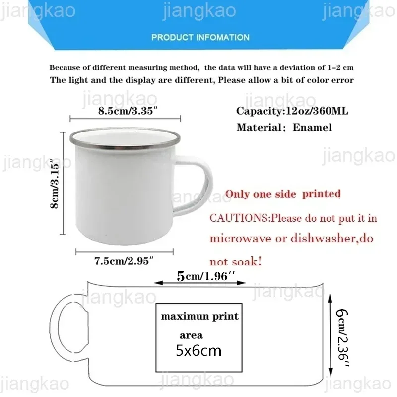 Tazas de esmalte con estampado - Wine Beer Juice reseña y precio