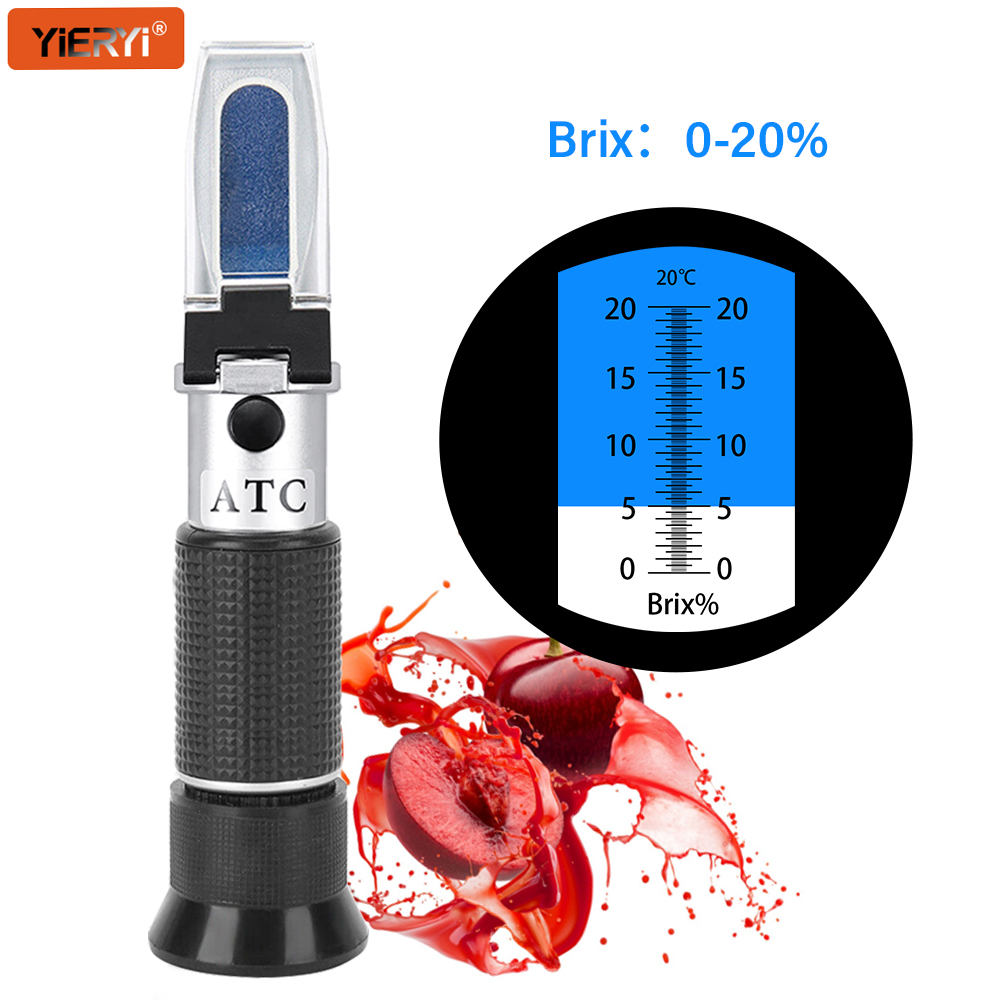 Refractómetro YIERYI Brix 0-20 - Wine Beer Juice reseña y precio