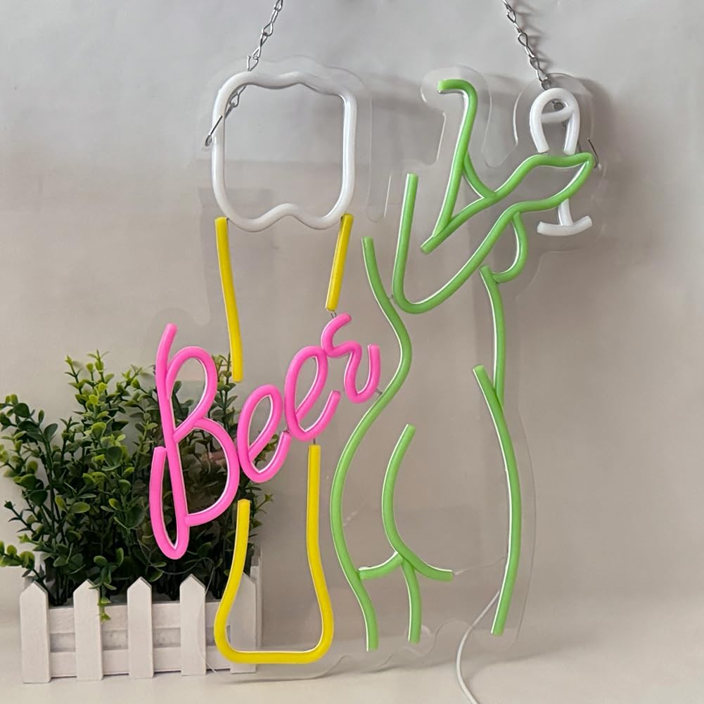 Letrero de Neón con Diseño de  - Wine In Beer Store reseña y precio