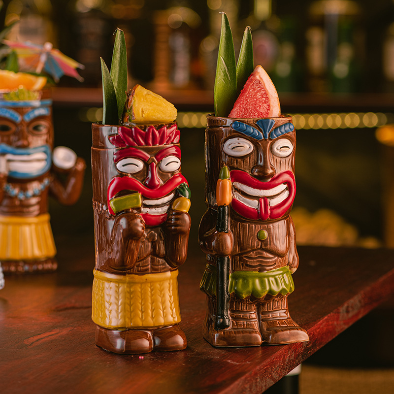 Taza Tiki de Cerámica, Copa de - Wine Beer Coffee reseña y precio